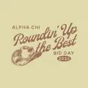 Alpha Chi Omega Roundin' Up The Best Cowboy Hat Graphic Bid Day Tank