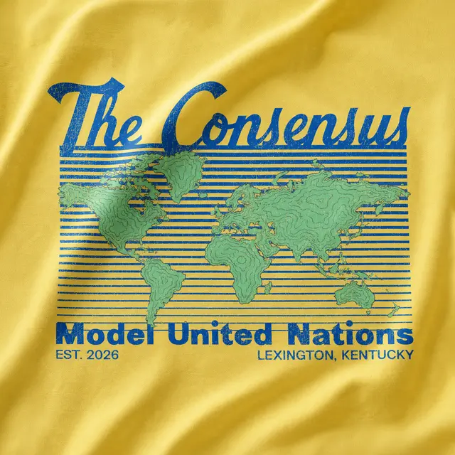 Model United Nations World Map Striped PR Shirt