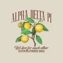 Alpha Delta Pi Lemon Tree Illustration PR Tank
