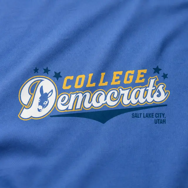 College Democrats Illustrated Donkey Graphic PR Crewneck