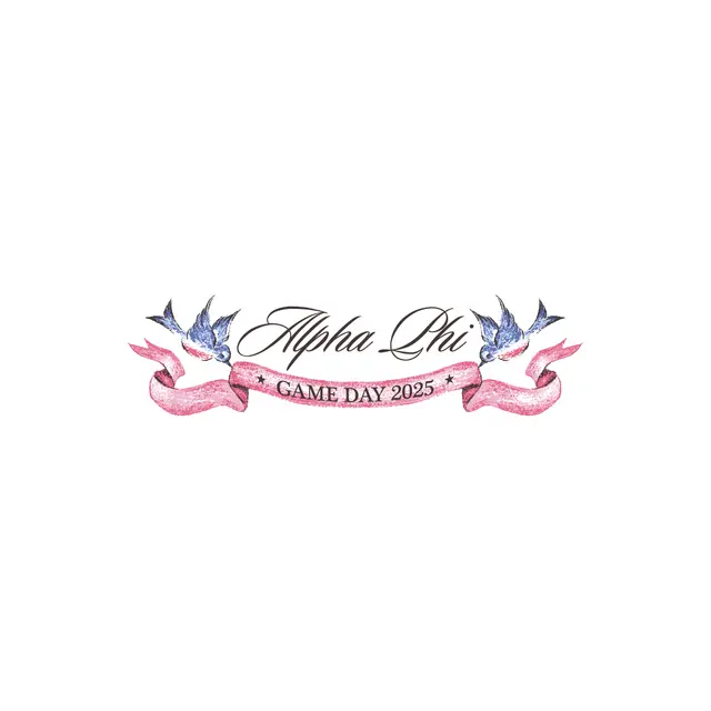 Alpha Phi Ribbon and Swallow Game Day Hoodie