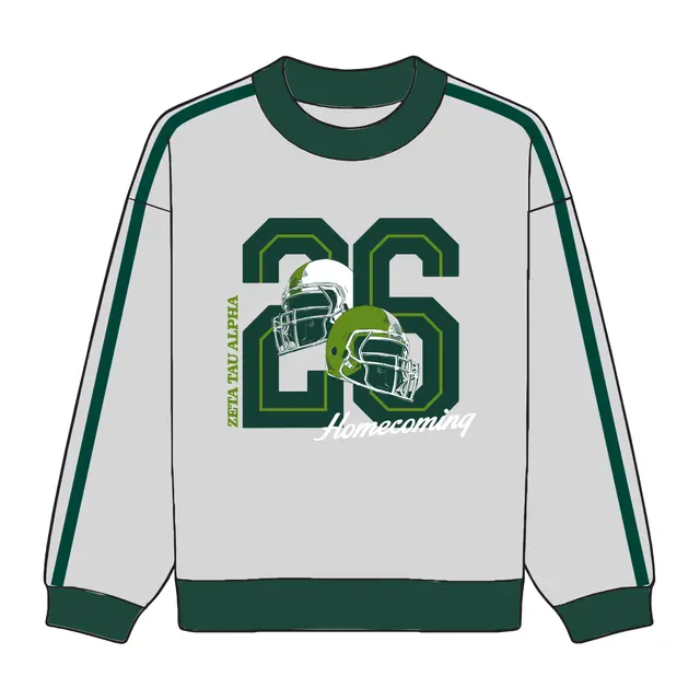 Zeta Tau Alpha Football Helmet Graphic Homecoming Hoodie 2