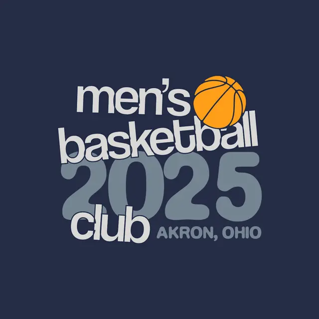 Men's Basketball Club Bold Texts Basketball Graphic PR Crewneck