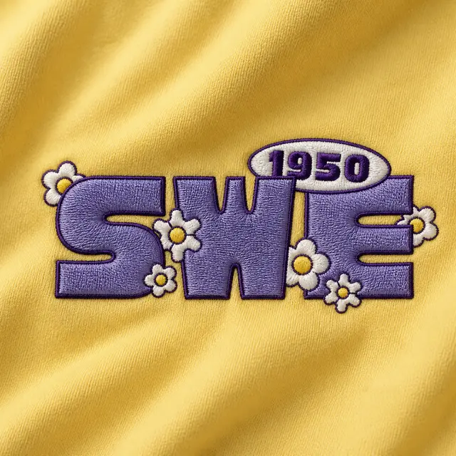 Society of Women Engineers Floral Lettering PR Hoodie