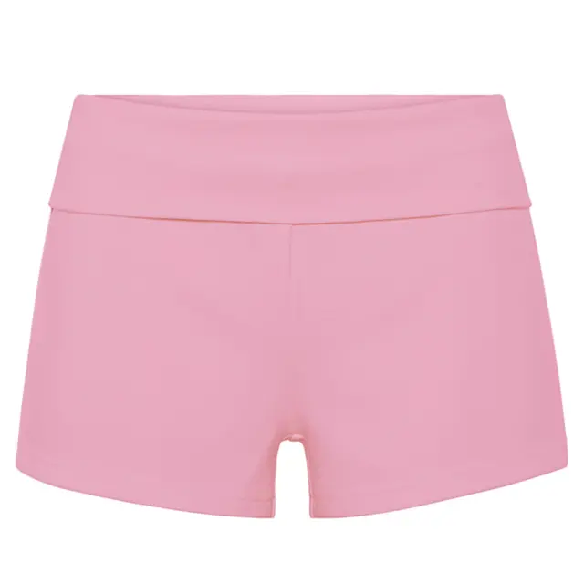 FP100 Lindsey Fold-over Lounge Shorts Light Pink Front