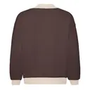 Fresh Prints FP123 Denver Heavyweight Color Block Mock Neck Dark Cocholate Buttermilk mto Back