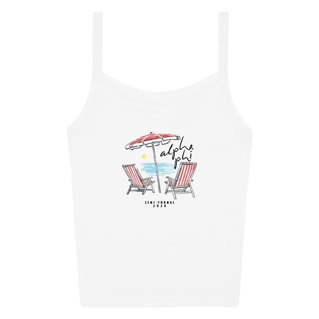 Alpha Phi Beach Chairs with Umbrella Semi-Formal Tank 2