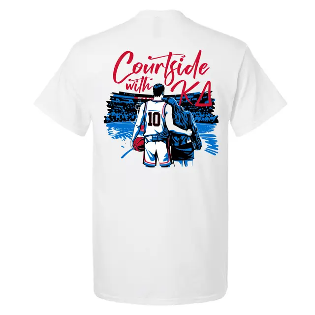 Kappa Delta Hand Drawn Illustration Courtside Date Party Shirt 2