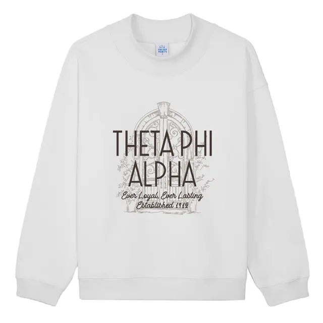Theta Phi Alpha Ornate Gate PR Crewneck 2