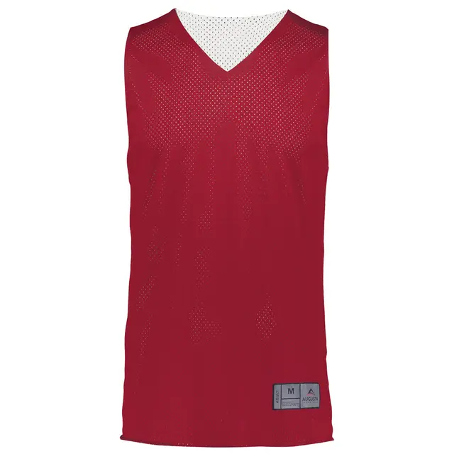 Customizable Augusta Tricot Mesh Reversible Jersey 2.0 161 Scarlet White Front