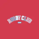 Rugby Club Plaid Pattern Arc Block Lettering PR Hoodie