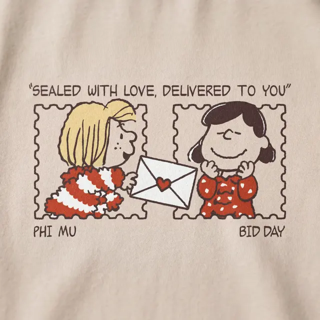 Phi Mu Illustrated Characters Bid Day Sweater