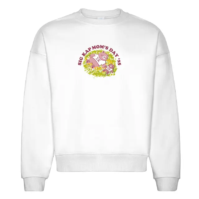 Sigma Kappa Bear and Floral Mom's Day Crewneck 2