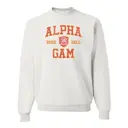 Alpha Gamma Delta Bold Lettering Rose Ball Formal Crewneck 2