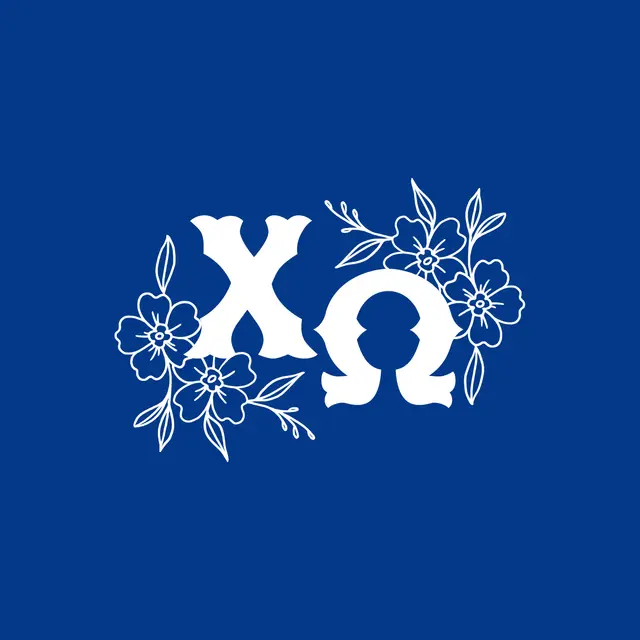 Chi Omega Greek Letters Floral Pattern PR Tank