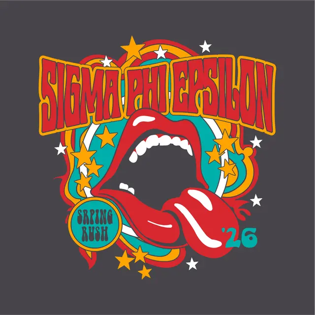 Sigma Phi Epsilon Colorful Lip Graphic Rush Shirt