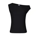 Off Shoulder Tank Black Front