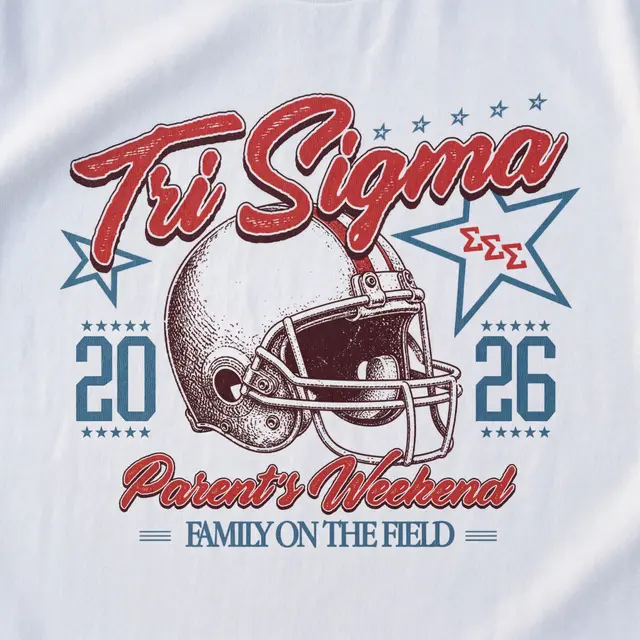 Sigma Sigma Sigma Football Graphic Parents Weekend Crewneck