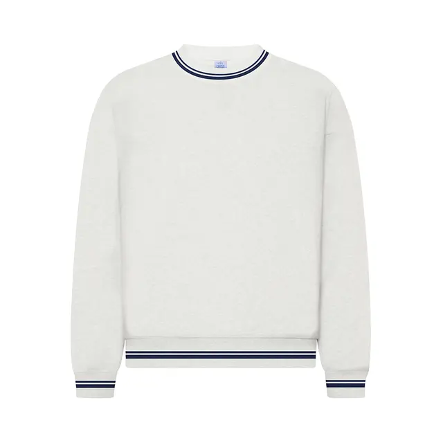 Fresh Prints Varsity Crewneck Ash Grey Front