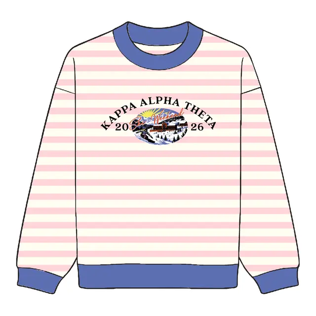 Kappa Alpha Theta Mountain Scene Ski Weekend Sweater 2