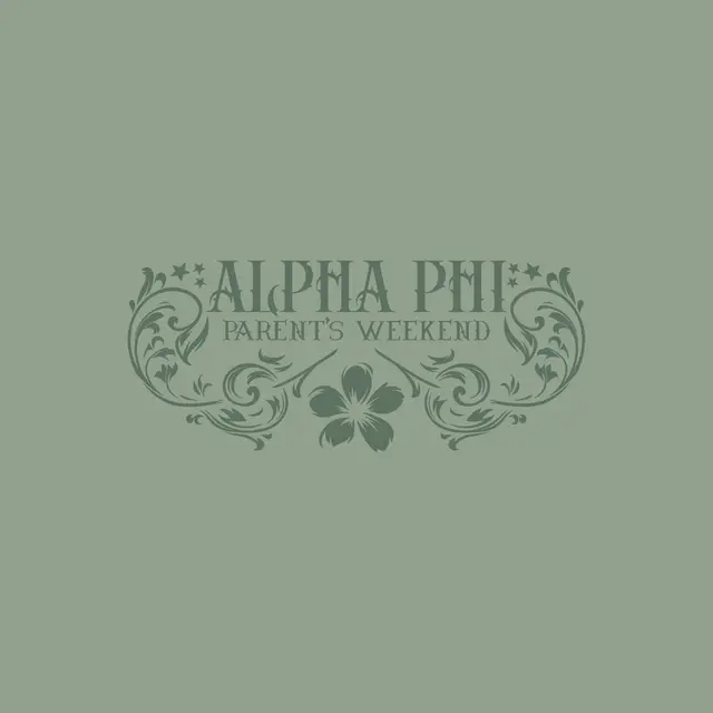 Alpha Phi Floral Scrollwork Parent's Weekend Shirt