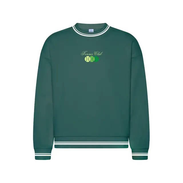 Tennis Club Flowing Script Tennis Balls PR Sweater 2