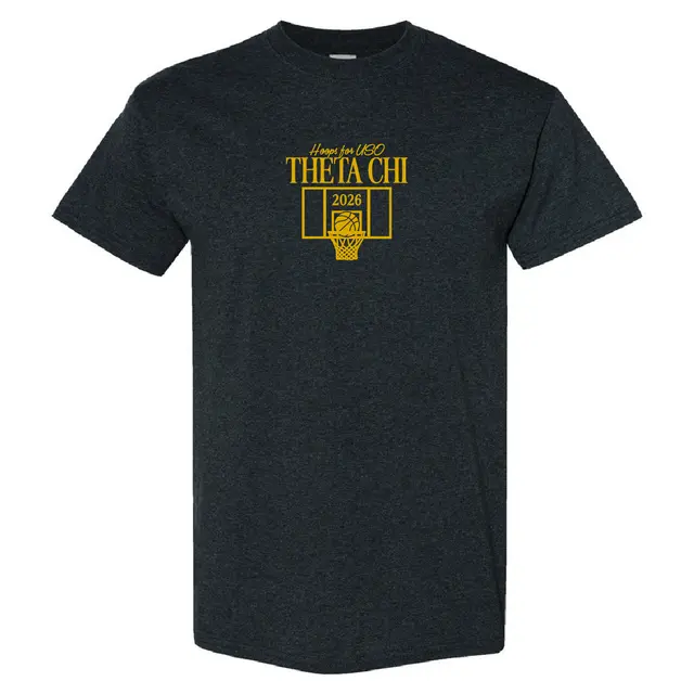 Theta Chi Gold Basketball Hoop Graphic Philanthropy Shirt 2