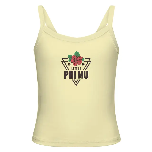 Phi Mu Hibiscus Triangle Big Little Reveal Tank 2