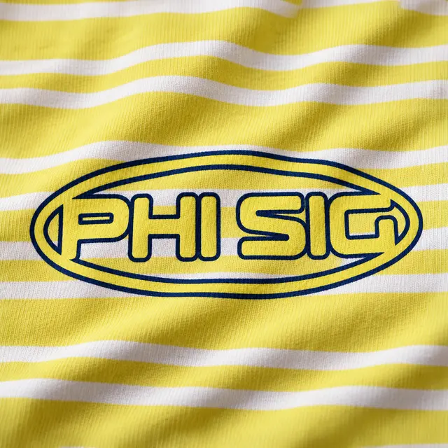 Phi Sigma Sigma Striped Block Lettering PR Tank