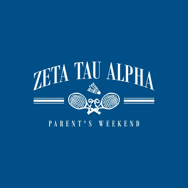 Zeta Tau Alpha Tennis Racket Parent's Weekend Crewneck
