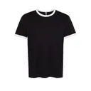 Customizable Next Level Unisex Fine Jersey Ringer 3604 Black With Natural Front