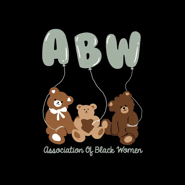 Association of Black Women ABW Balloon Letters with Teddy Bears PR Crewneck