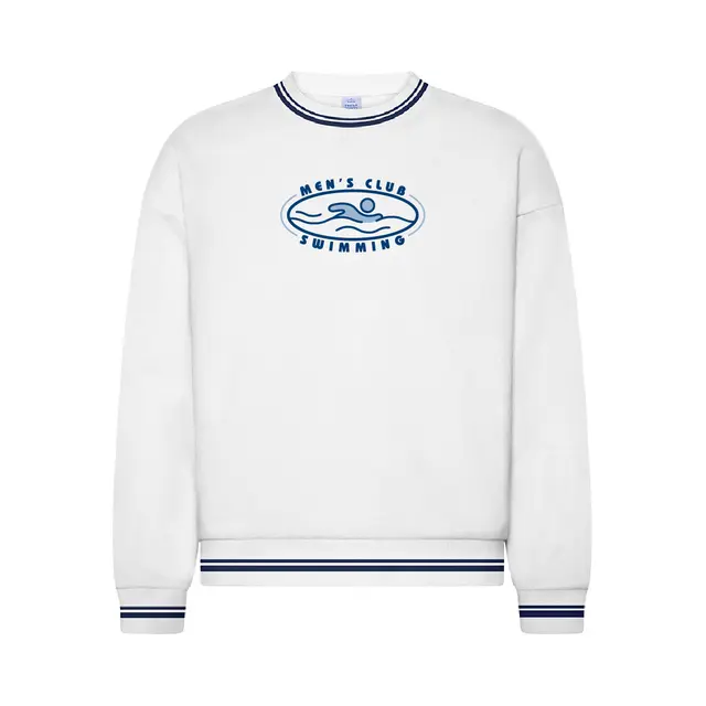 Men's Swimming Club Waves and Swimmer Logo PR Crewneck 2