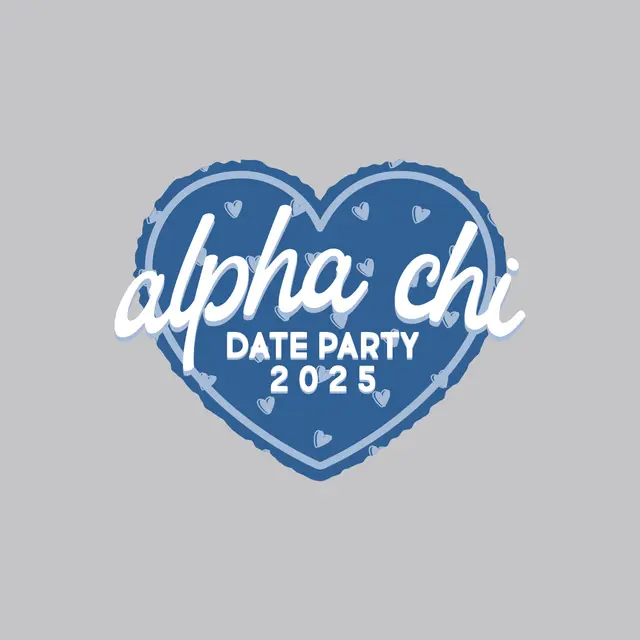 Alpha Chi Omega Heart and Script Date Party Hoodie