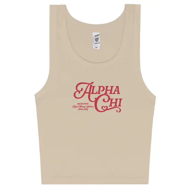 Alpha Chi Omega Bold Script Recruitment Tank 2