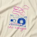 Chi Omega Cassette Tape Heart Big Little Reveal Tank