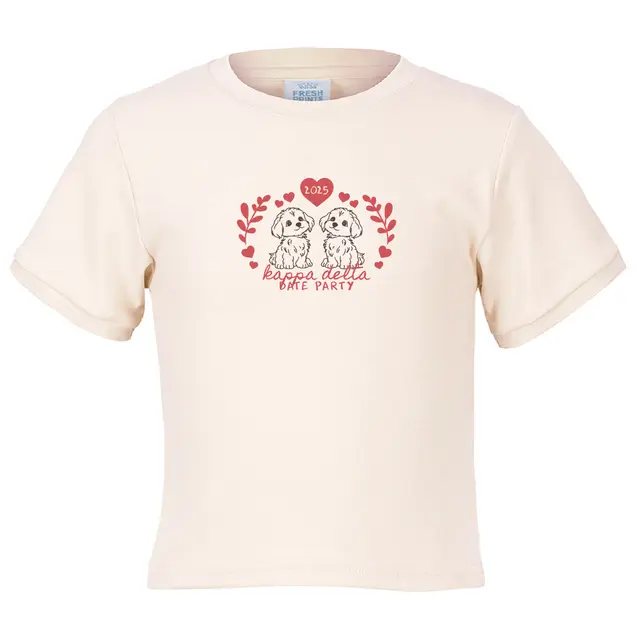 Kappa Delta Cute Puppy Heart Date Party Shirt 2
