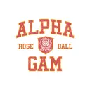 Alpha Gamma Delta Bold Lettering Rose Ball Formal Crewneck