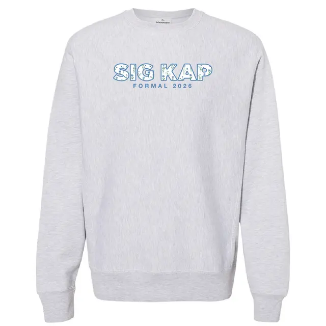 Sigma Kappa Floral Pattern Lettering Formal Crewneck 2