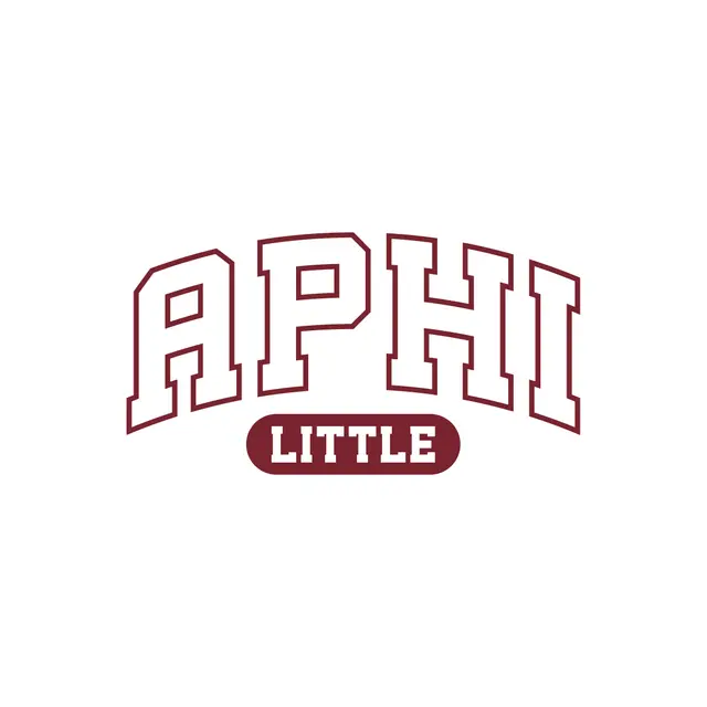 Alpha Phi Bold Arch Text Big Little Reveal Crewneck