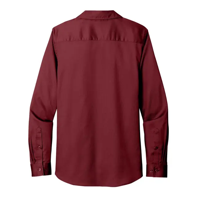 LADIES LONG SLEEVE SUPERPRO REACTTWILL SHIRT Burgundy Back