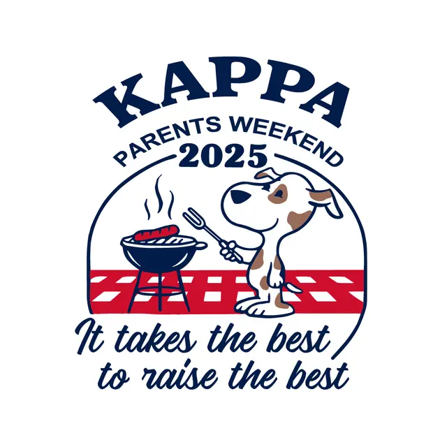 Kappa BBQ Dog Illustration Parent's Weekend Shirt