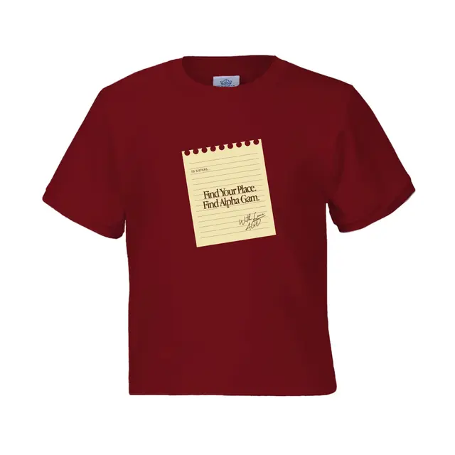 Alpha Gamma Delta Note Paper Design Rush Shirt 2