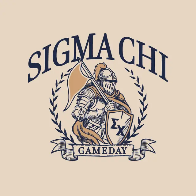 Sigma Chi Knight and Shield Game Day Crewneck