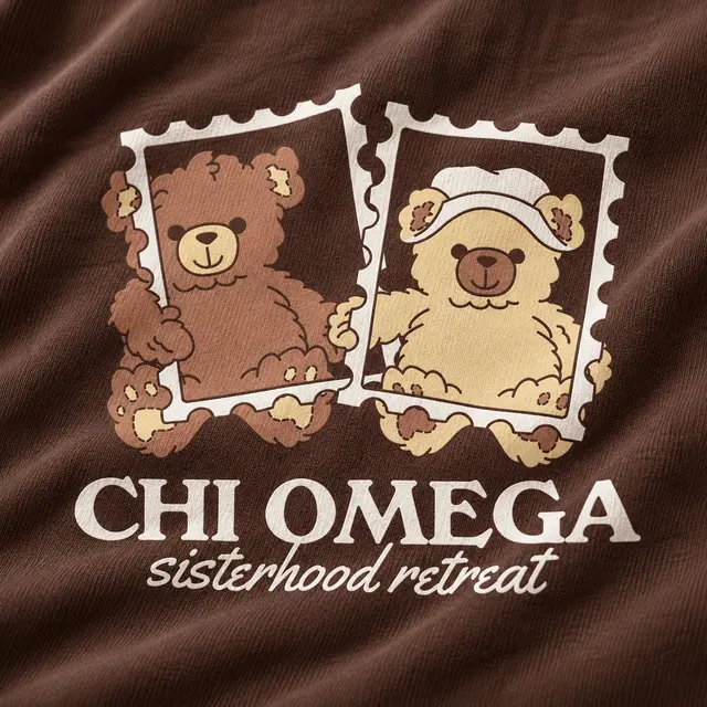Chi Omega Cute Bears Photo Frames Retreat Shirt