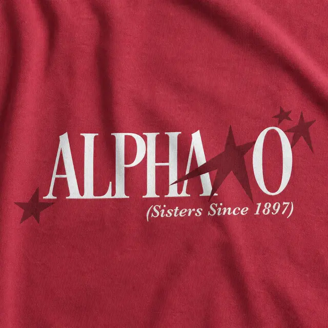 Alpha Omicron Pi Stars Lettering PR Sweater