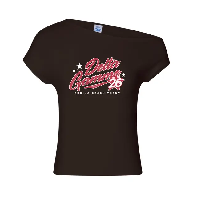 Delta Gamma Retro Script Stars Rush Shirt 2
