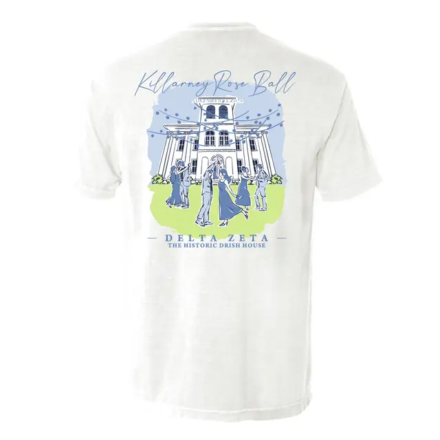 Delta Zeta Dancing Scene Killarney Rose Ball Shirt 2