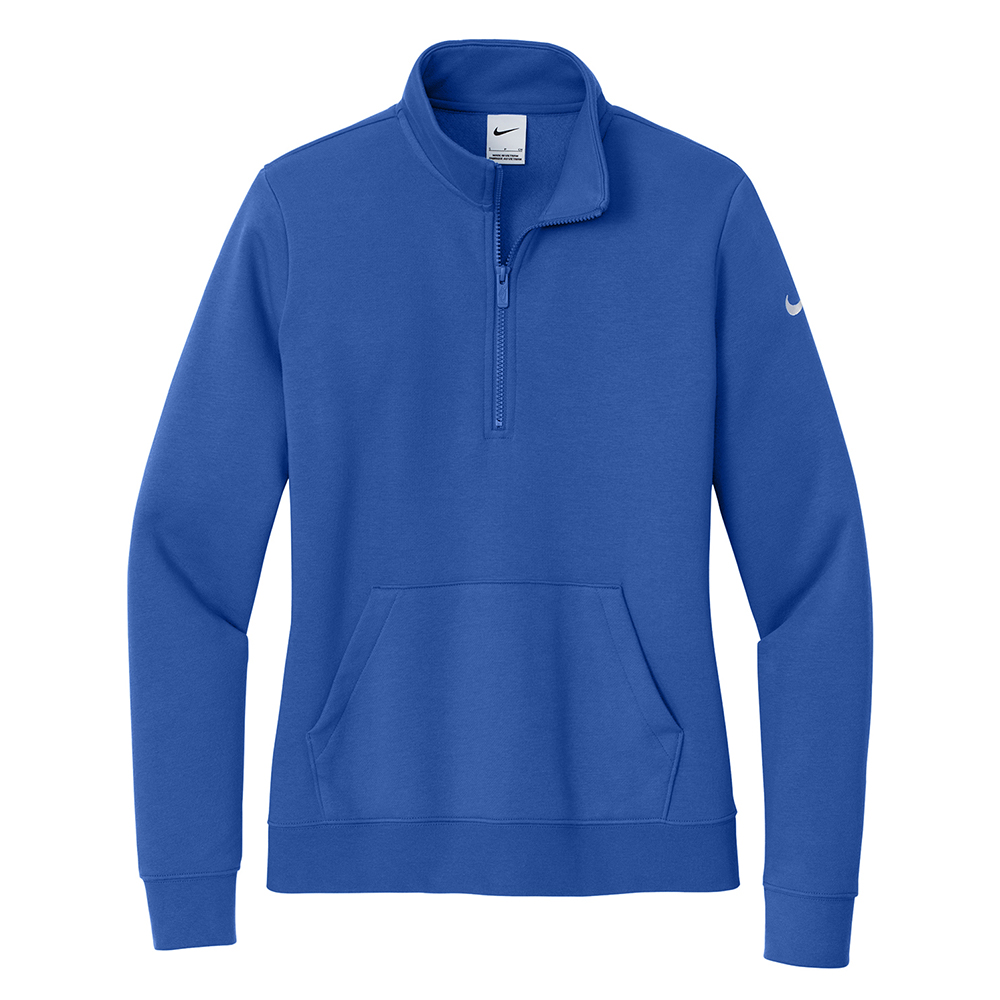 Nike Women's Club Fleece Sleeve Swoosh 1/2-Zip | Fresh Prints
