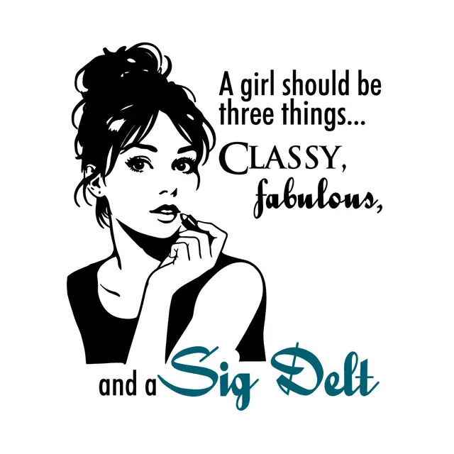 Sigma Delta Tau Classy Fabulous Illustration PR Shirt